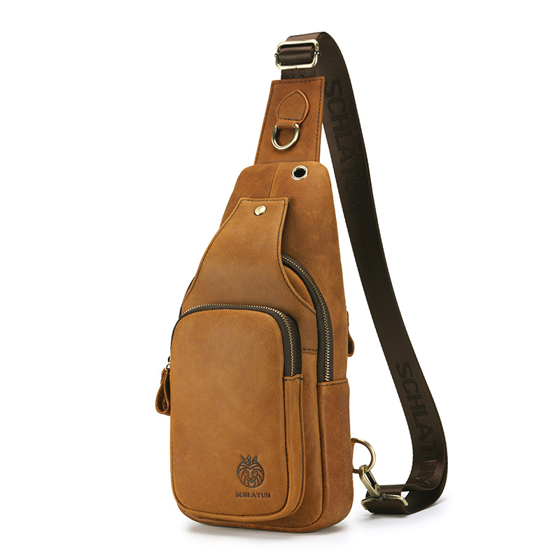 Streetwear Brand Backpack - Men's Real Leather Chest Bag Brand