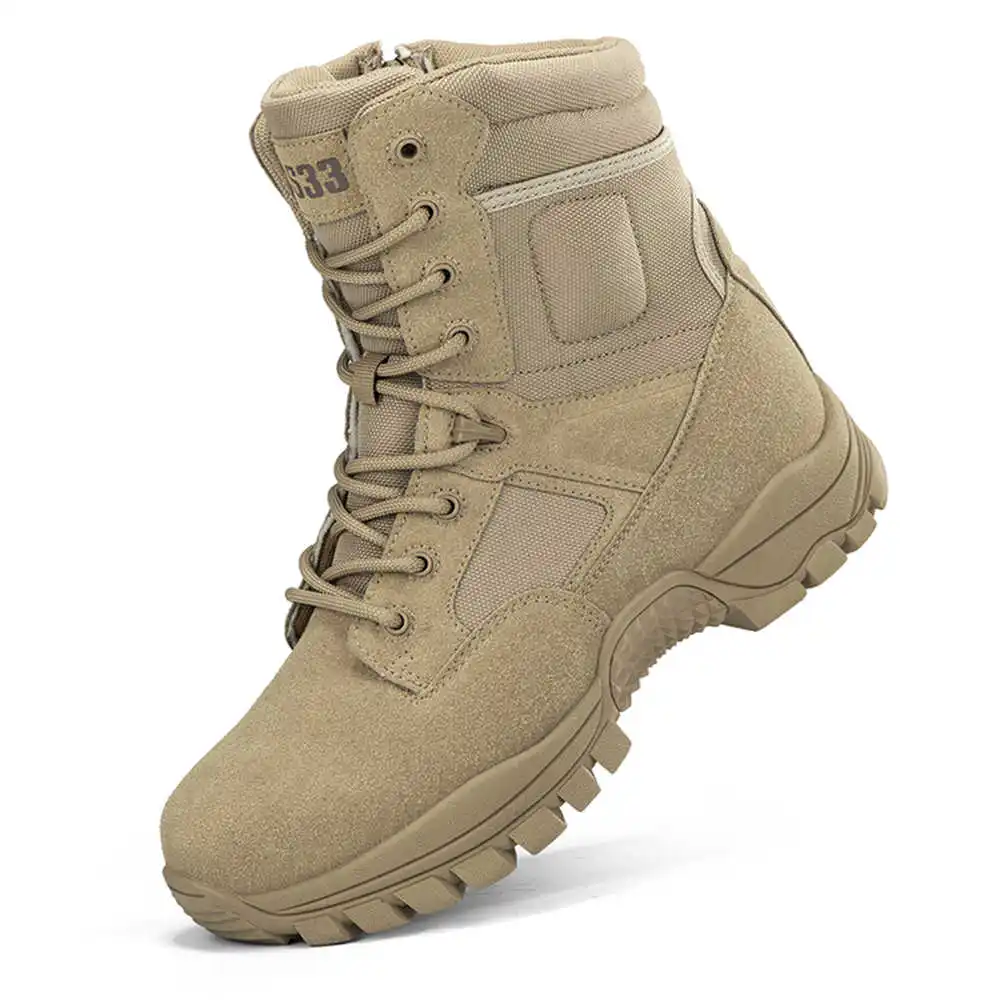 Streetwear Brand Famous - Nonslip Genuine Leather Hiking Boots Designer