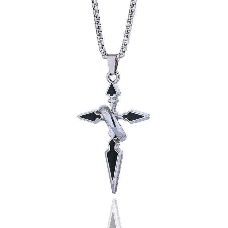 Streetwear Brand Jewelry - Trendy Brand Cross Pendant Necklace with
