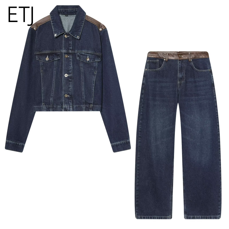 Streetwear Brand Pants - ETJ Women's Denim Jacket & Jeans