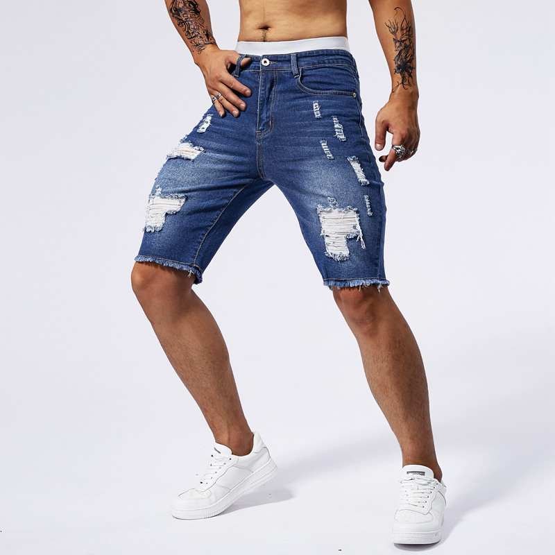 2025 Summer New Men's Ripped D - Streetwear Brand Pants 评论和价格