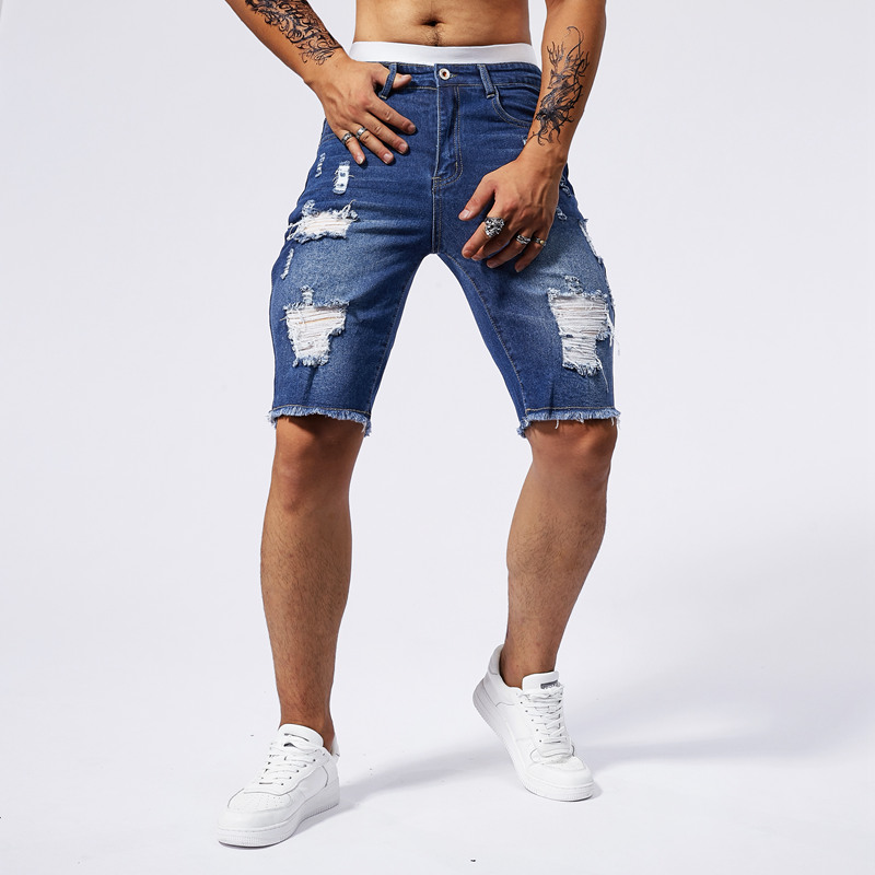 2025 Summer New Men's Ripped D - Streetwear Brand Pants 评论和价格