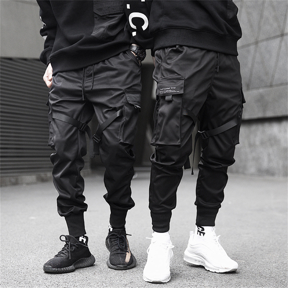 Black Hip Hop Cargo Pants Summ - Streetwear Brand Pants 评论和价格