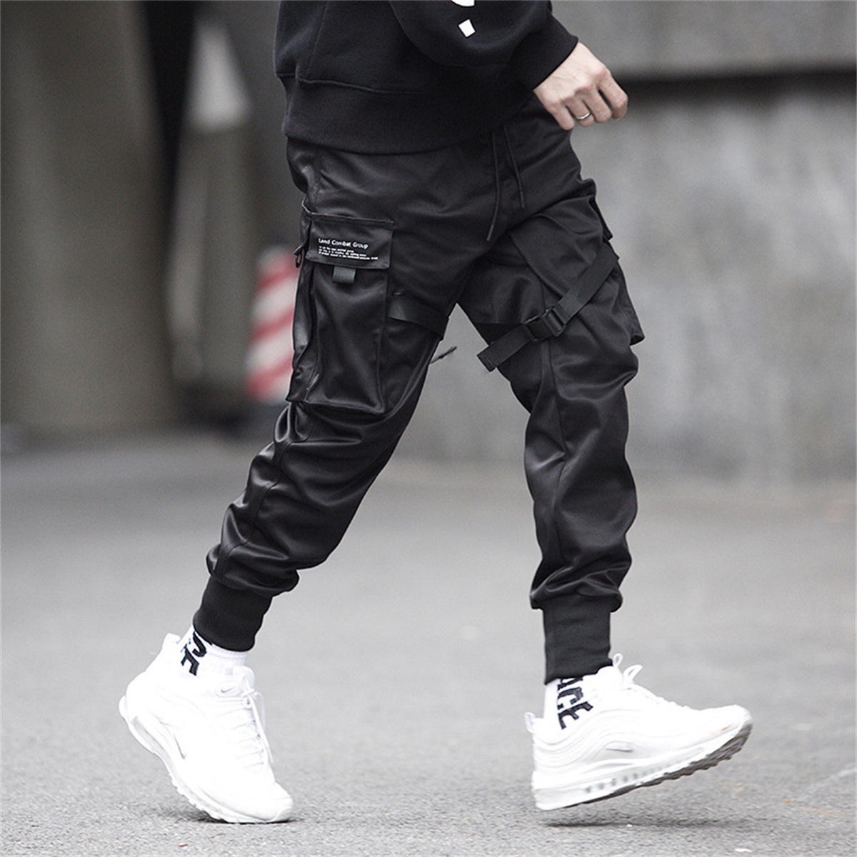 Black Hip Hop Cargo Pants Summ - Streetwear Brand Pants 评论和价格