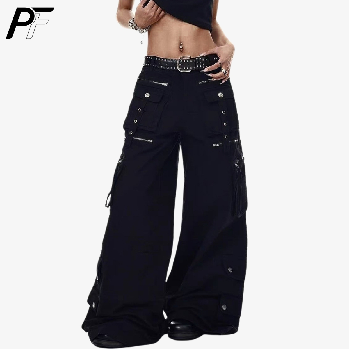 Grunge Techwear Wide Leg Cargo - Streetwear Brand Pants 评论和价格