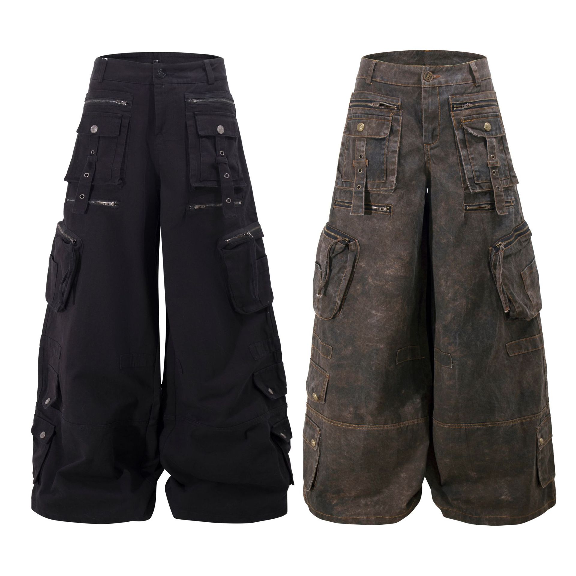 Grunge Techwear Wide Leg Cargo - Streetwear Brand Pants 评论和价格