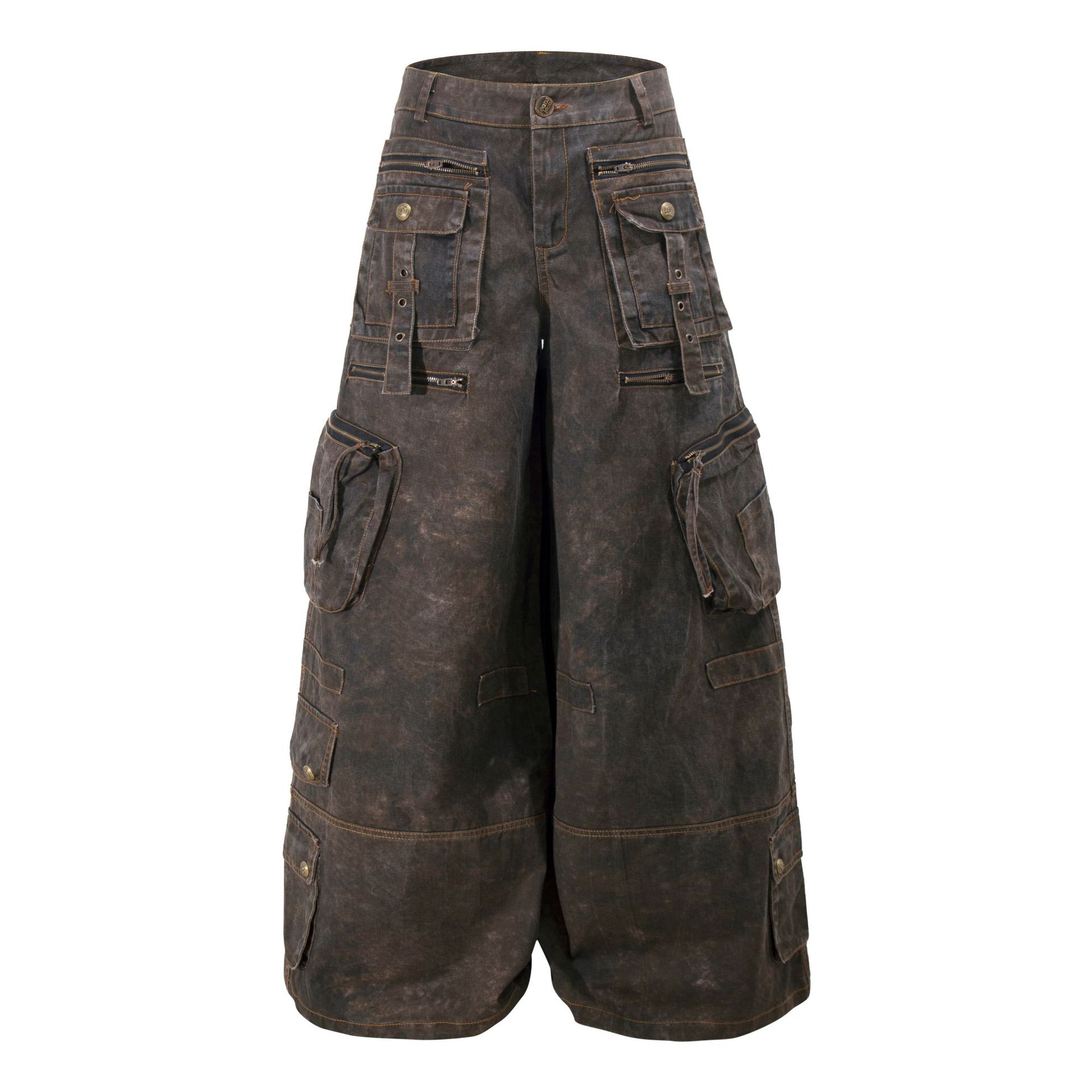 Grunge Techwear Wide Leg Cargo - Streetwear Brand Pants 评论和价格