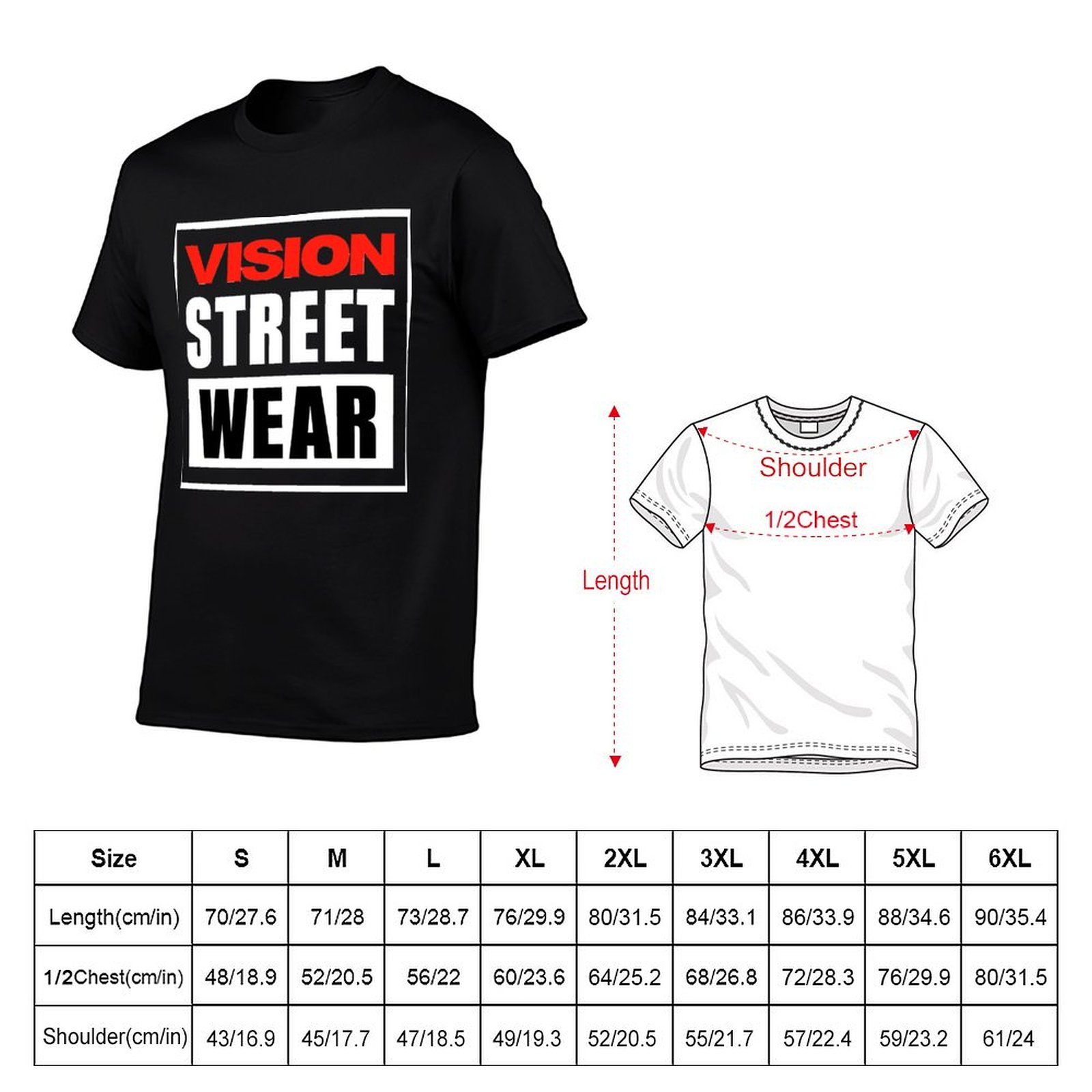 Vision Street Wear T-Shirt t s - Vision Streetwear Brand 评论和价格